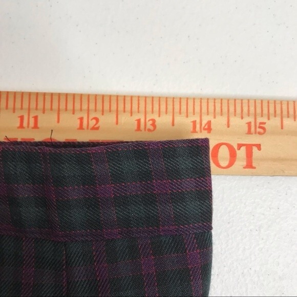 That's Me Vintage Deadstock Plaid Skirt Purple Green Black Women's Size 7/8 - Picture 6 of 16